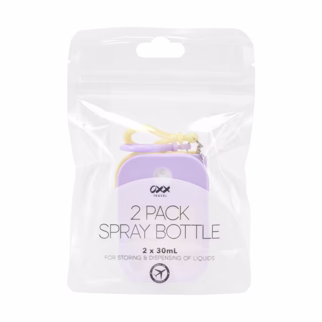 162eb45d-6774-473e-9d3a-e2e333834666 OXX Travel 2 Pack Spray Bottles - Yello and Purple - Image 1