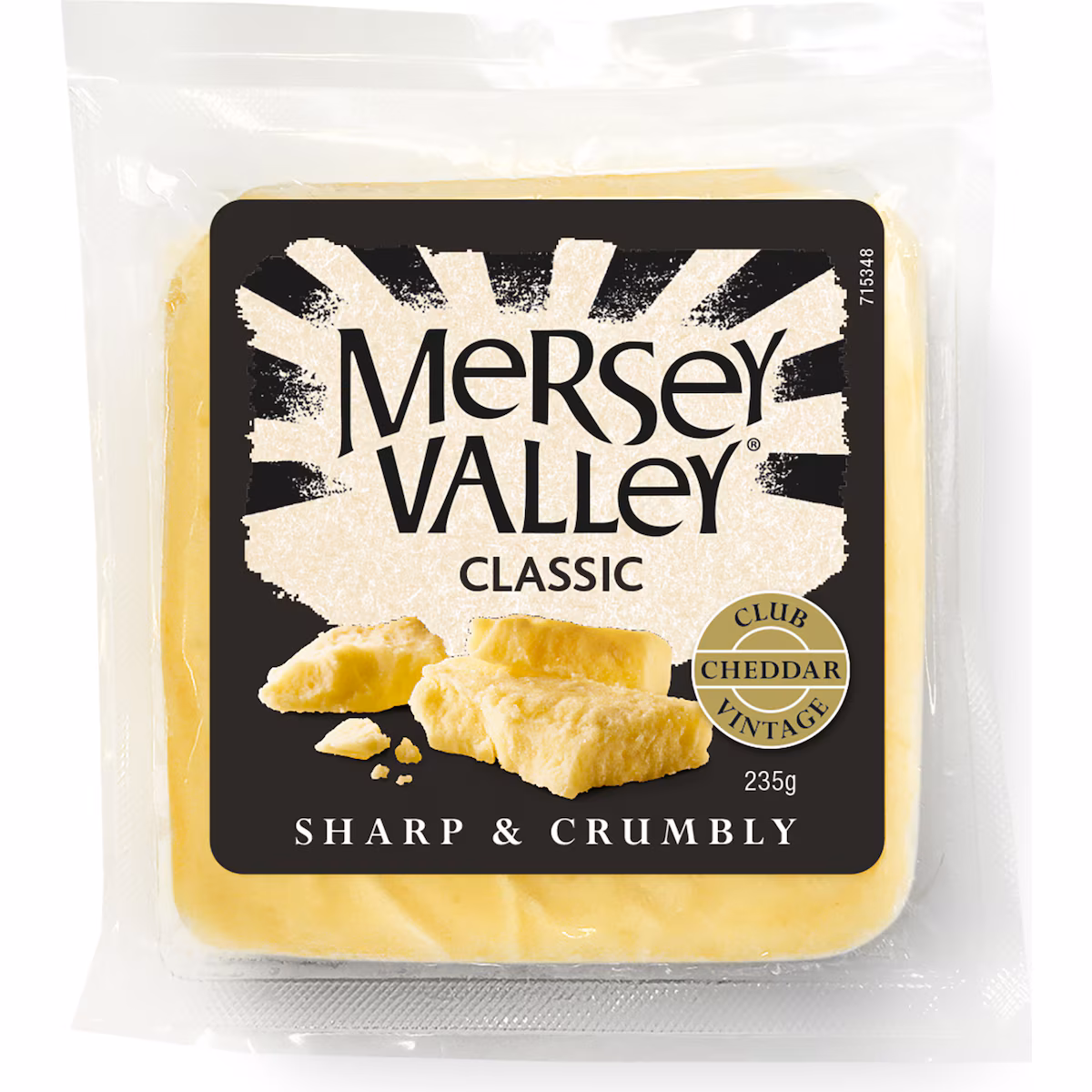 Mersey Valley Classic Cheddar Cheese Block 235g