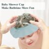 Baby Shower Cap Hat Safe Shampoo Shower Bathing Protection Soft Adjustable Bath Head Cap Visor for Washing Hair Head Eye Ear Shampoo Caps for Toddler,Baby,Kids,Children,Makes the Baby Bath More Fun - Image 4