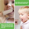haakaa Baby First Toothbrush, Silicone Baby Finger Toothbrush Oral Care for Infants, Babies&Toddlers&Kids Tooth Care, Soft Food Grade Silicone, 0 Months+, 2 Pack, Cream - Image 7