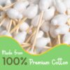 Baby Cotton Swabs 220 Count | Biodegradable & Organic Wooden Cotton Buds | Double Tipped Safety Ear Sticks | 100% Eco-Friendly & Natural | Perfect for Removing Toddler’s Ear Wax - Image 6