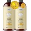 100% Natural Baby Shampoo & Body Soap/ Wash (2 Pack) - Non-Toxic Hypoallergenic Care for Kids, Babies, Infant & Newborn with Sensitive Skin - Citrus Lavender Non-Irritating (Mom's Choice Award Winner)