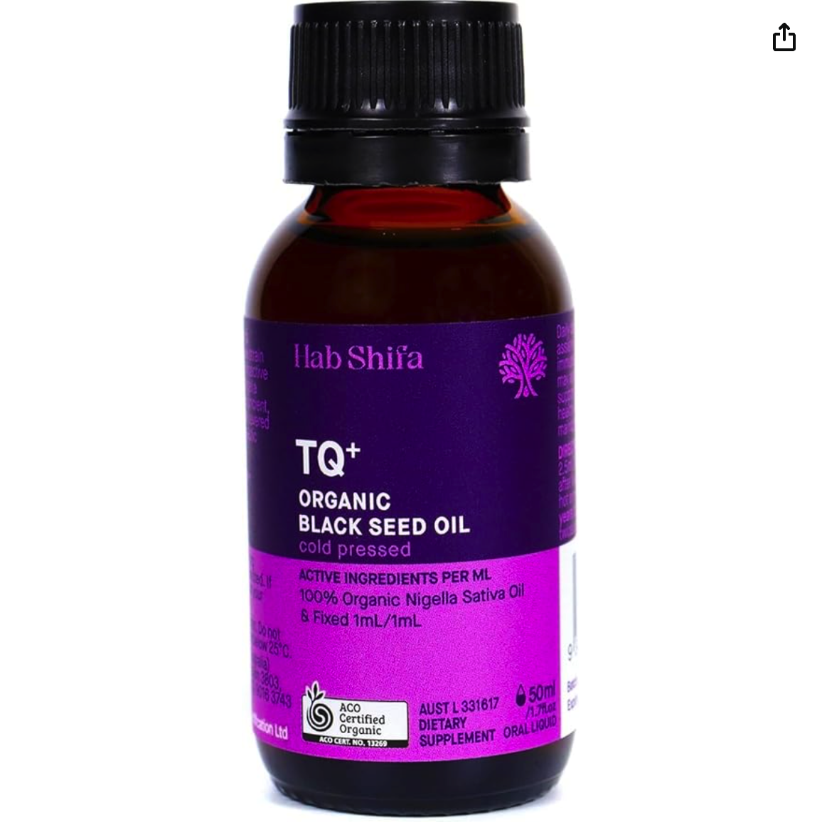Screenshot 2024-04-14 at 12.13.31 PM Hab Shifa Black Seed Oil | ACO Certified Organic | 100% Pure Cold Pressed Black Cumin Nigella Sativa oil | Heart-Healthy immune Support | Healthy Skin & Hair | Non-GMO, Vegan | Omega 3 6 9 - Image 1