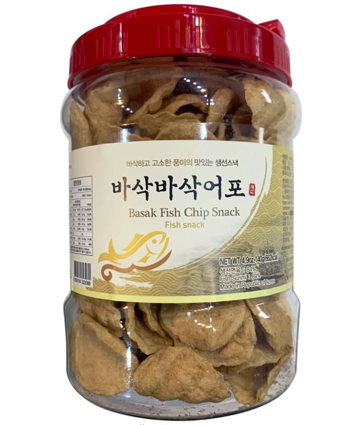 K-SEAFOOD PAVILION, Basak Basak Eopo, Crispness Fish Chip Snack, 140g